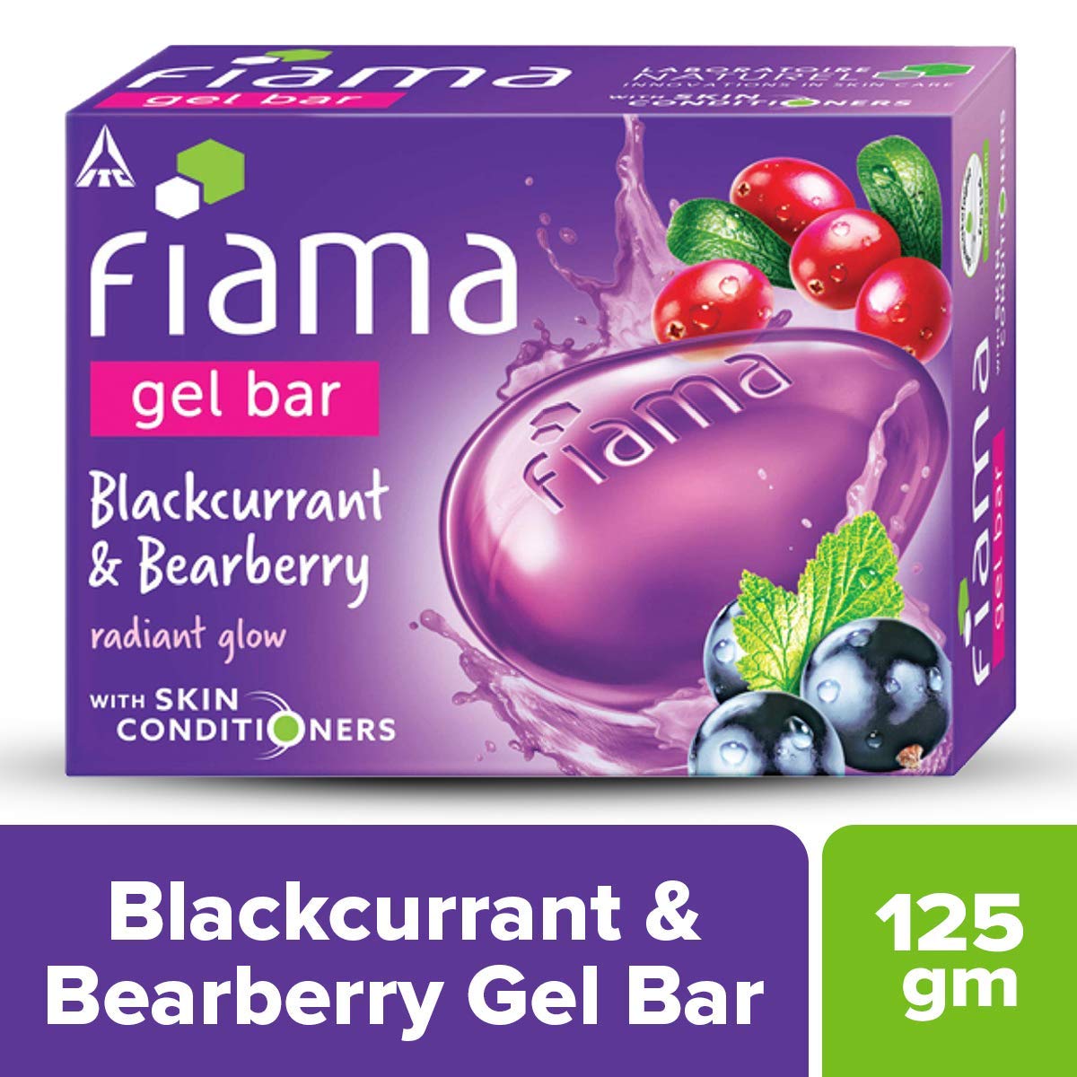 FIAMA BLACKCURRANT & BEARBERRY GEL BAR SOAP 125G